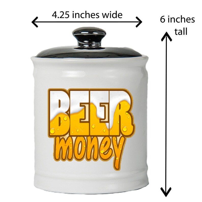 Piggy Bank Beer Gift Beer Money Ceramic Jar With Lid Beer Etsy