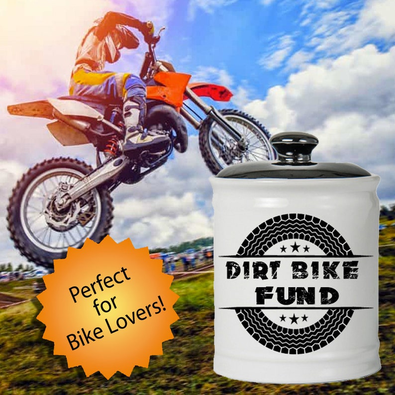 Dirt Bike Gifts Dirt Bike Piggy Bank Savings Jar Motorcross Etsy