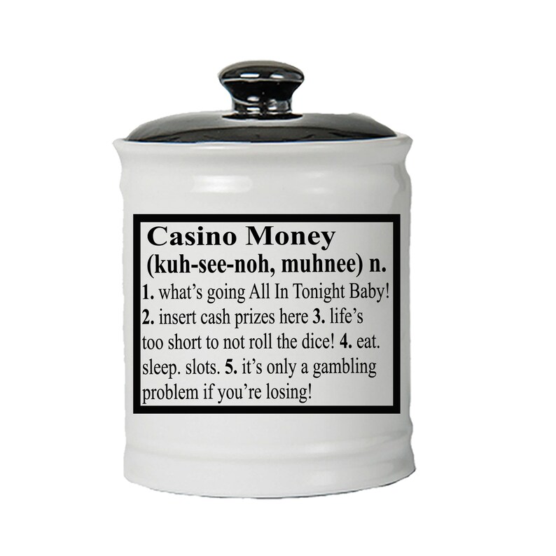 Casino Money Jar Casino Chips Holder Fun Casino Lover Gift Etsy