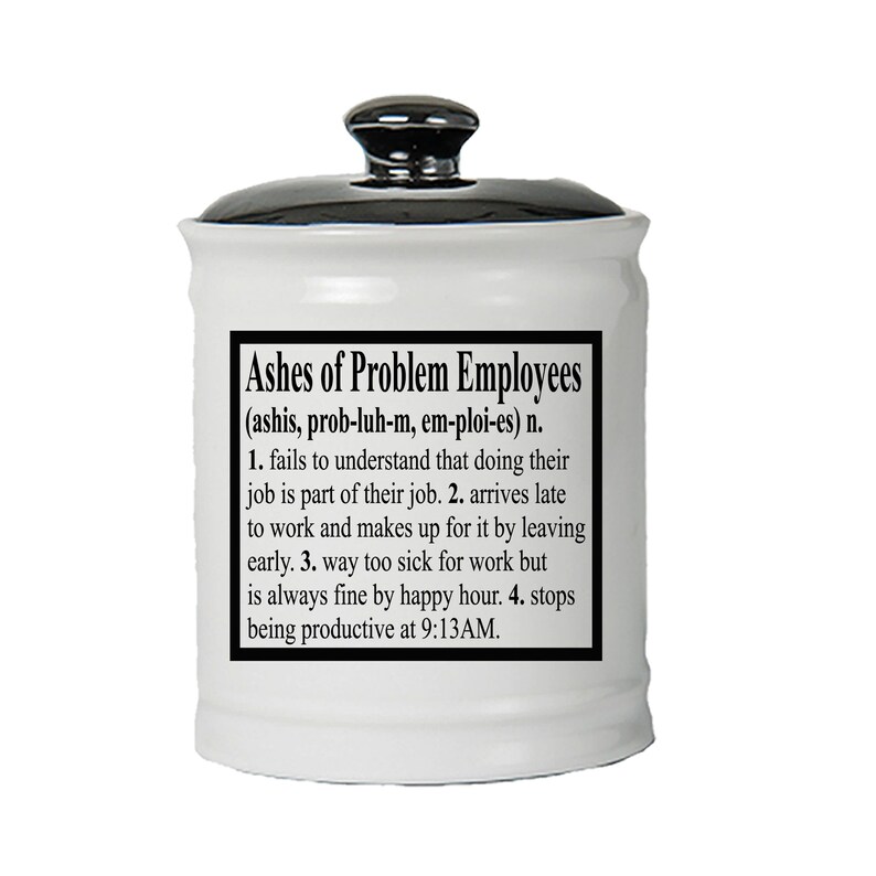 Candy Jar for Office Desk Ashes of Problem Employees Change Etsy