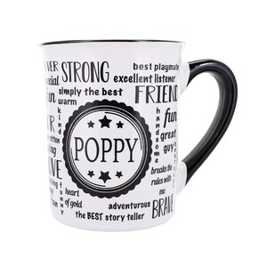 Cottage Creek Poppy Mug, Large Ceramic 16oz. Poppy Coffee Mug, Poppy Gifts
