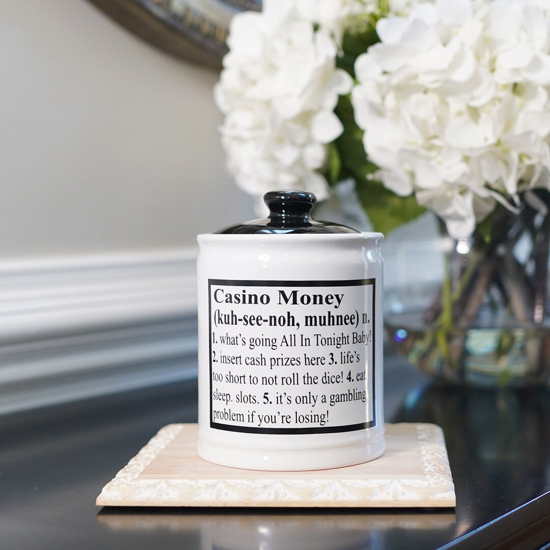 Cottage Creek Casino Money Jar, Candy Jar, Gambling Gifts, Casino Party