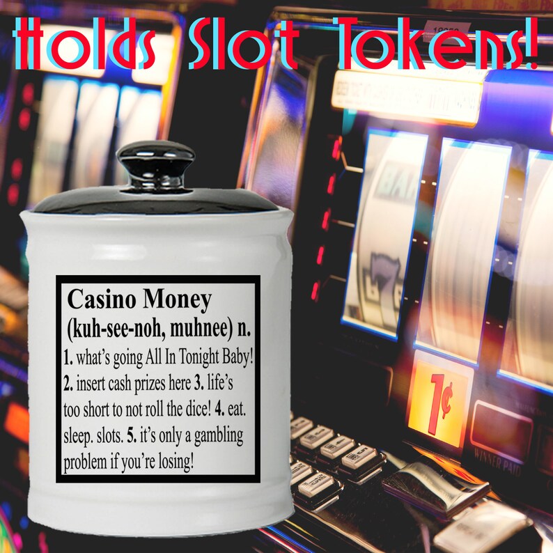 Casino Money Jar Casino Chips Holder Fun Casino Lover Gift Etsy