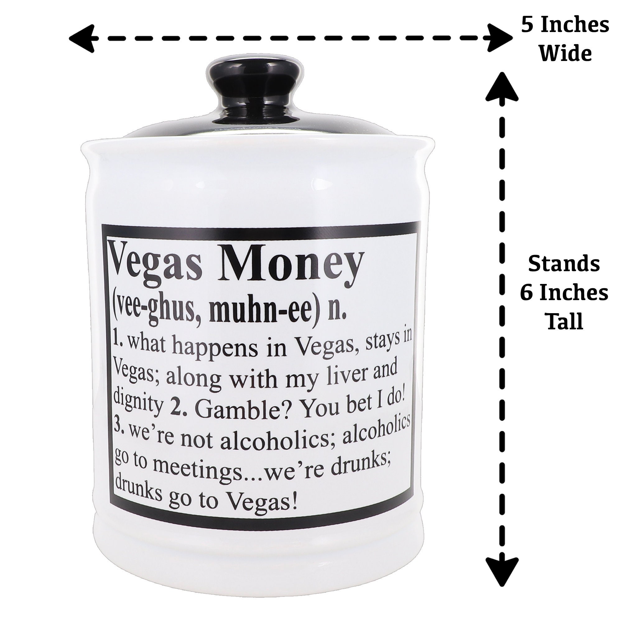 Cottage Creek Vegas Money Piggy Bank, Las Vegas Candy Jar, Slots Gambling  Gifts