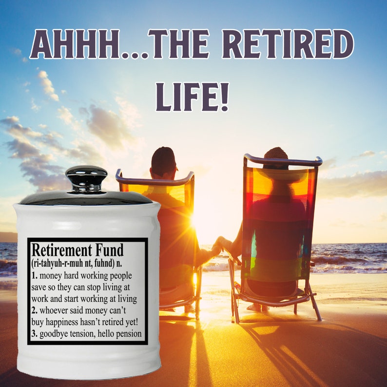 Piggy Bank Retirement Fund Definition Money Jar Retirement | Etsy