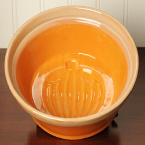 Ceramic Pumpkin Bread Baking Dish: Orange Stoneware Loaf Bowl