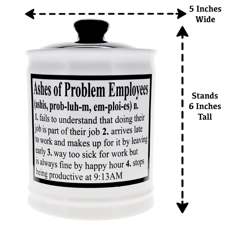 Ashes of Problem Employees Piggy Bank: Funny Office Gift image 6