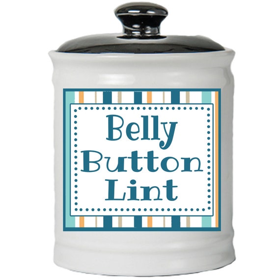 Decorative Jars Belly Button Lint Ceramic Jar With Black Etsy