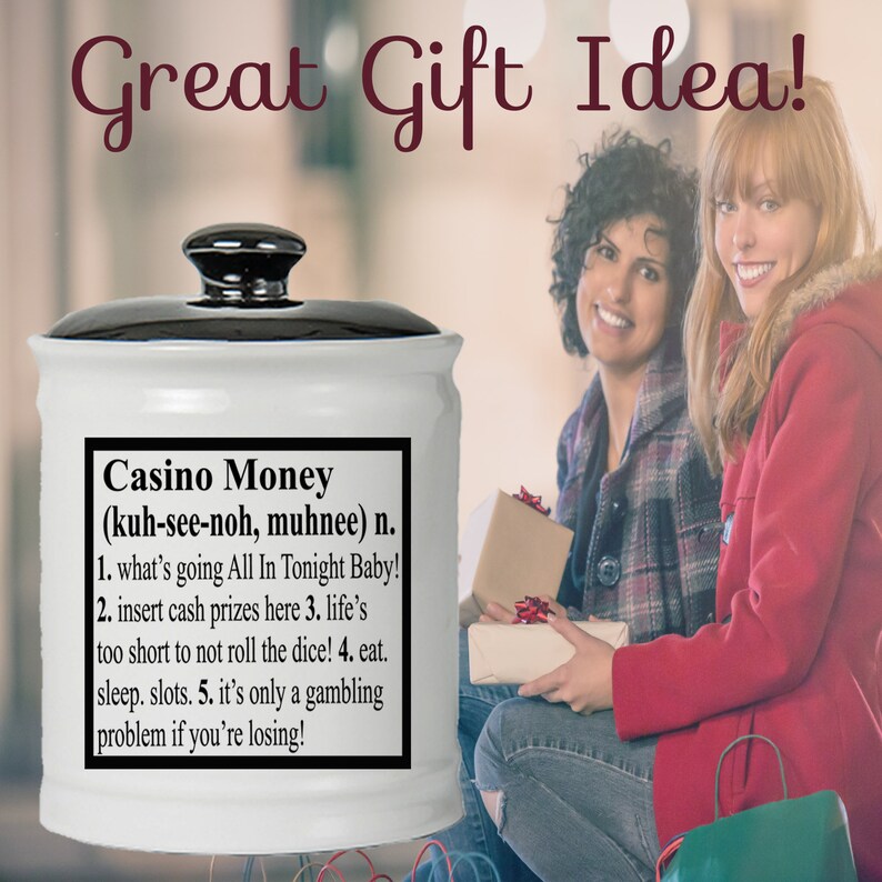 Casino Money Jar Casino Chips Holder Fun Casino Lover Gift Etsy