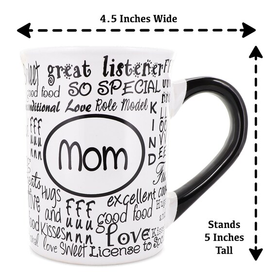 Mom Mom Mugs Mother's Day Gifts Large 18oz Ceramic Coffee Mug