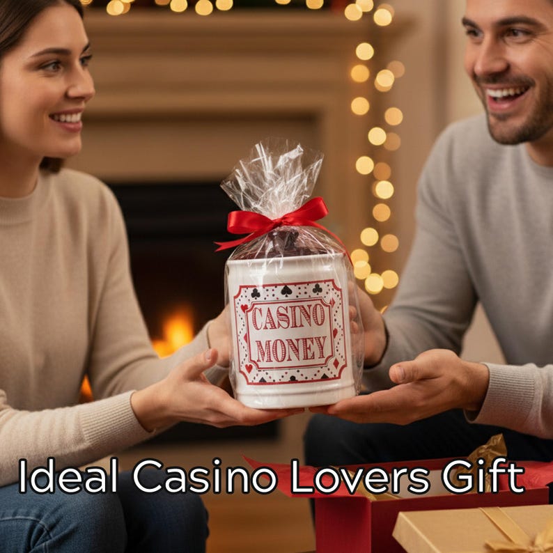 Casino Money Piggy Bank: Ceramic Gambling Gift Jar image 8