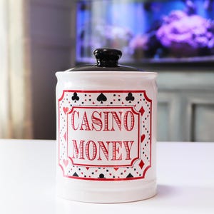 Casino Money Piggy Bank: Ceramic Gambling Gift Jar image 9