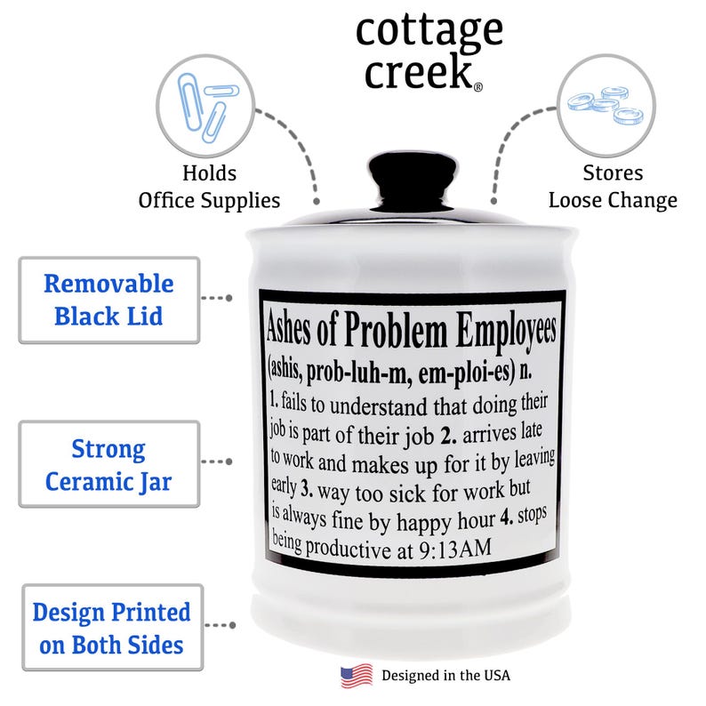 Ashes of Problem Employees Piggy Bank: Funny Office Gift image 2