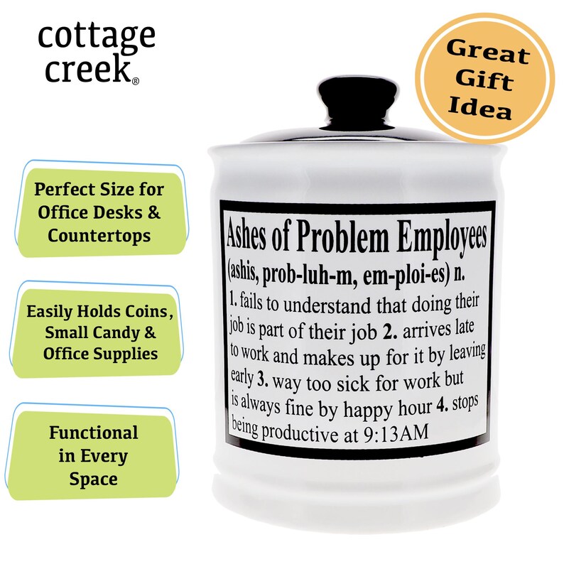 Ashes of Problem Employees Piggy Bank: Funny Office Gift image 4