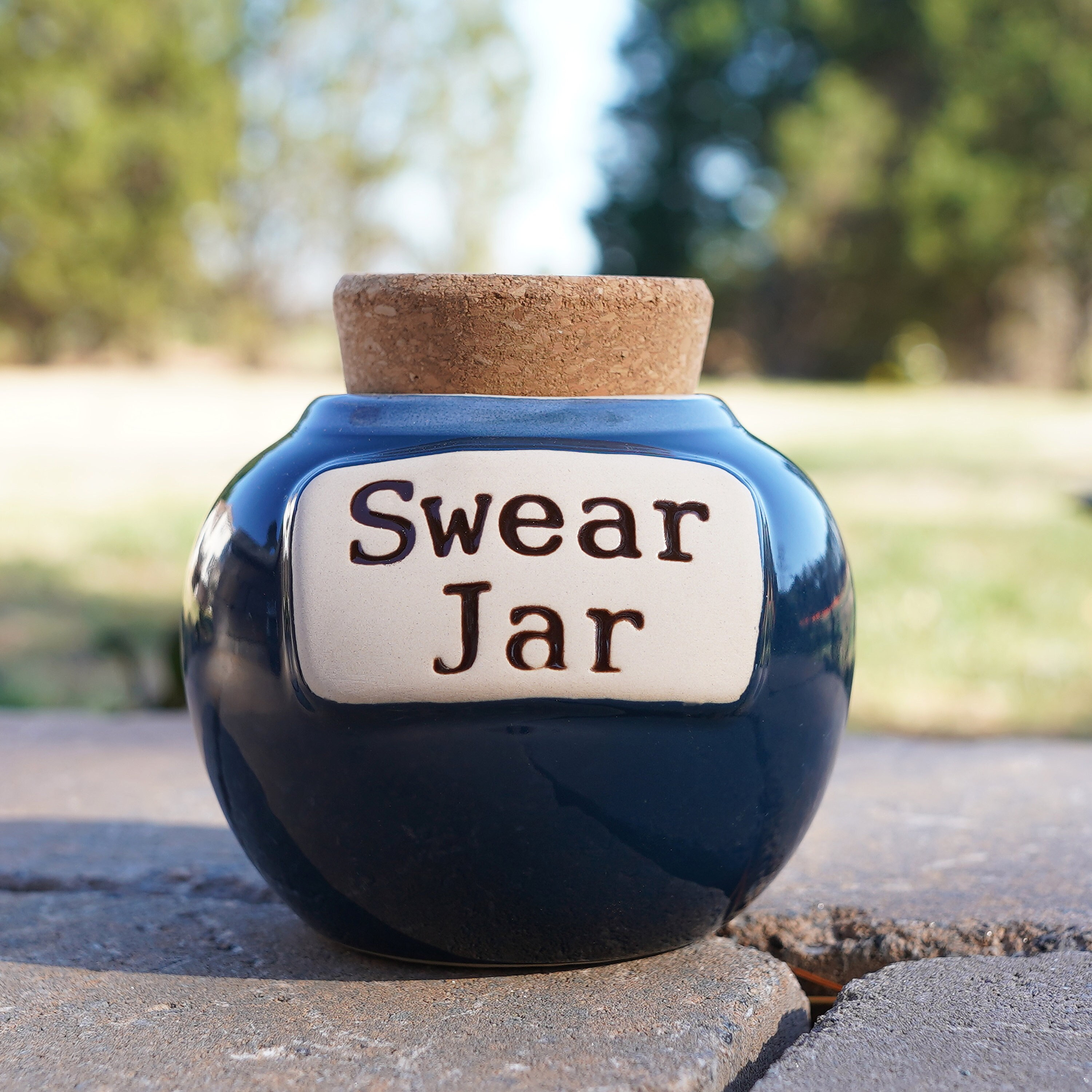 Swear Jar Swear Bank for Swear Words Cuss Word Gifts Cussing Mom Round Ceramic Swear Piggy Bank
