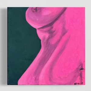 Acrylic painting on canvas, original figurative art