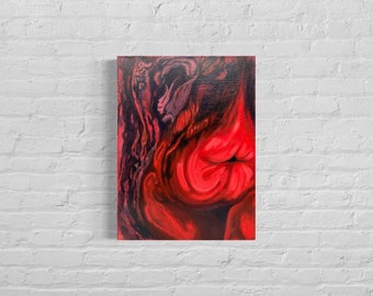 Original painting, abstract figurative artwork