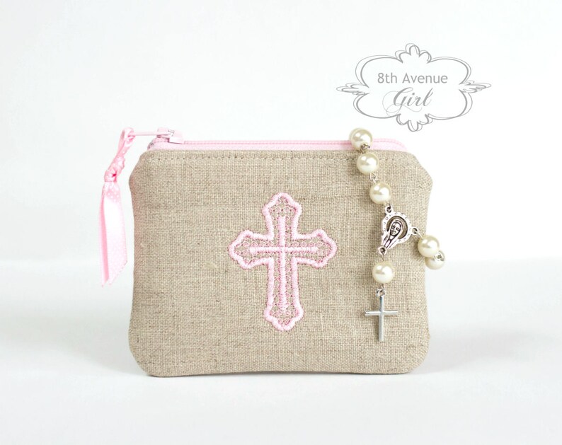 Personalized rosary case Monogrammed rosary pouch Rosary Etsy