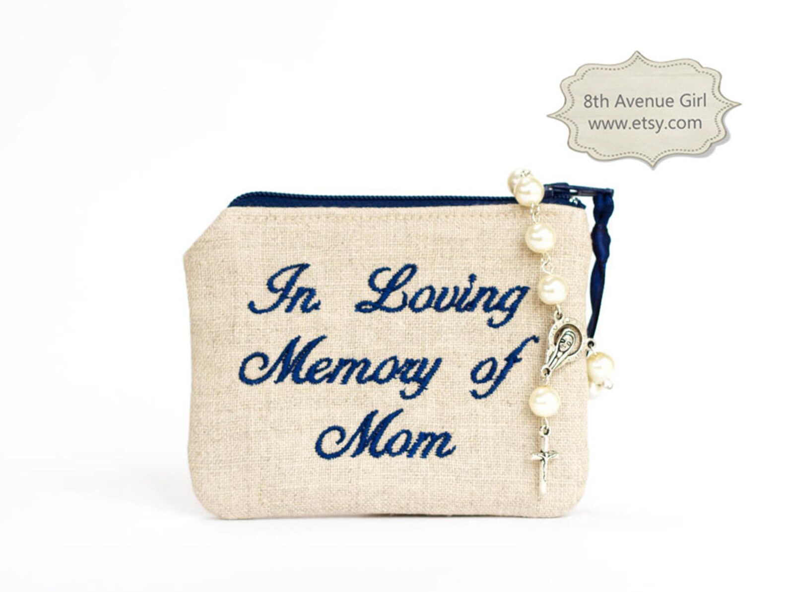 Personalized rosary pouch Monogrammed rosary pouch Rosary Etsy