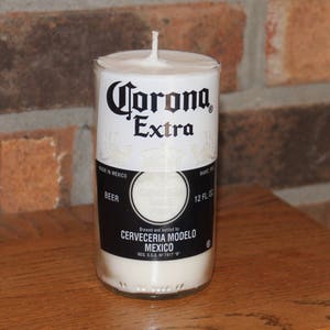 Corona Extra Beer Bottle Candle, Soy Wax Coconut Scent