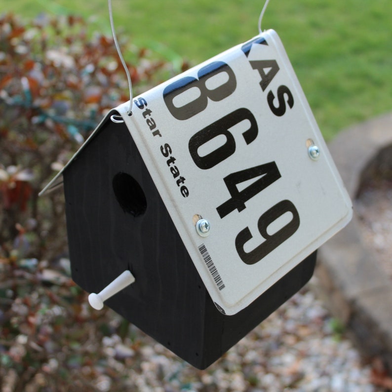 Texas The Lone Star State License Plate Birdhouse