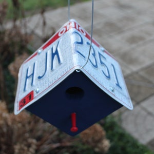 Ohio &quot;Birth Place of Aviation&quot; License Plate Birdhouse