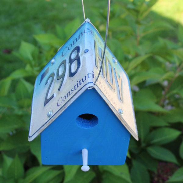 Connecticut "Constitution State" License Plate Birdhouse