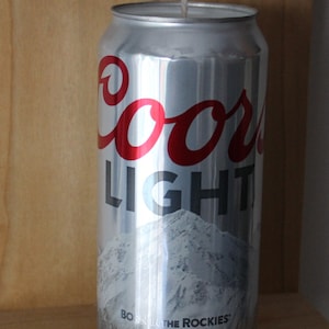 Coors Light Beer Can Soy Candle, Pine Scent