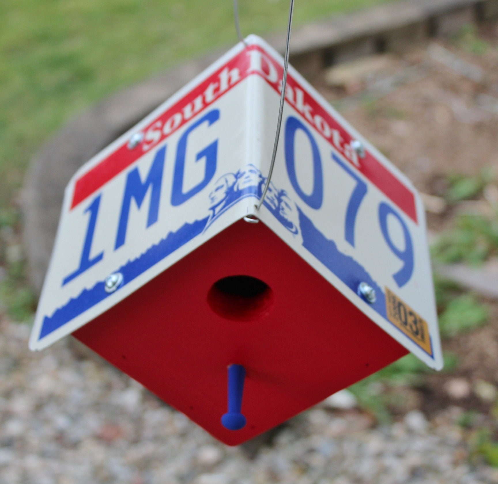 South Dakota License Plate Birdhouse
