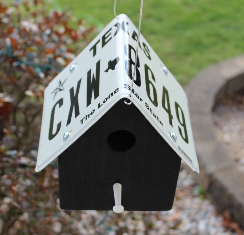 Texas The Lone Star State License Plate Birdhouse