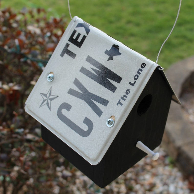 Texas The Lone Star State License Plate Birdhouse