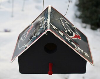 Houston Texans #1 Fan License Plate Birdhouse