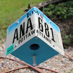 Iowa License Plate Birdhouse