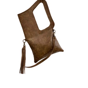 La rue distressed studded shoulder bag online