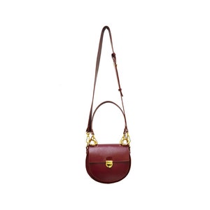 Burgund Schultertasche /Shoulder Bag/Burgund Tasche/Burgund Leder /Burgund Schultertasche/handgemachte Schultertasche/Made In London/Made