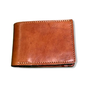 Vegetan portemonnee / leer bruin / lederen portemonnee / portemonnee / kleine portemonnee / lichtbruin / handgemaakte portemonnee kaarten / handgemaakt / madeinlondon /