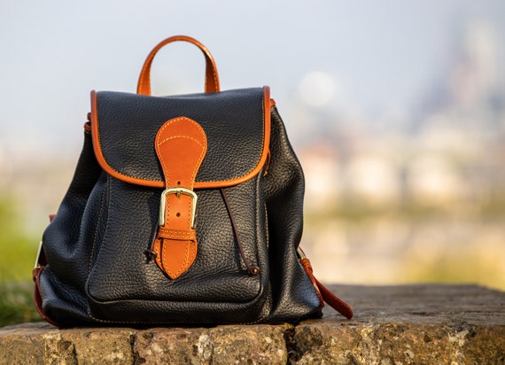 Leather BagPack/black leather bagpack /zaino di pelle /zaino pelle/handmade  leather bag pack/black bagpack/women leather bagpack