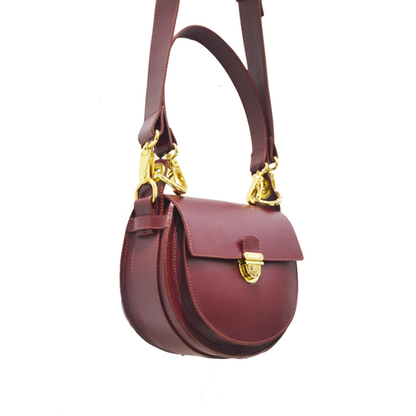 Burgundy Shoulder Bag /shoulder Bag/burgundy Bag/burgundy Leather ...