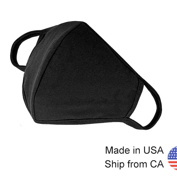 Maschera Graduata Lotto Di 5 Mascherine In Cotone Lavabili Nere - Riutilizzabili E Comode Mascherine Cotone UK LG - Foto 9