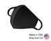 Mens Cotton Black Face Mask 3D Mouth Cover XL Over Large Size Washable Reusable Breathable Comfortable Protective for Men Women Unisex 