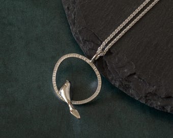 Sterling Silver Sparrow Necklace • Elegant Bird Pendant • Everyday Minimalist Jewelry • Bird Lover Gift • Aesthetic Silver Accessory