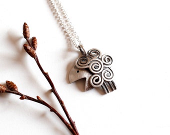 Schaf Silberkette • Handgemachte Silberkette mit Schafen • Einzigartiges Bauernmädchen Geschenk • Süßer Schaf Schmuck