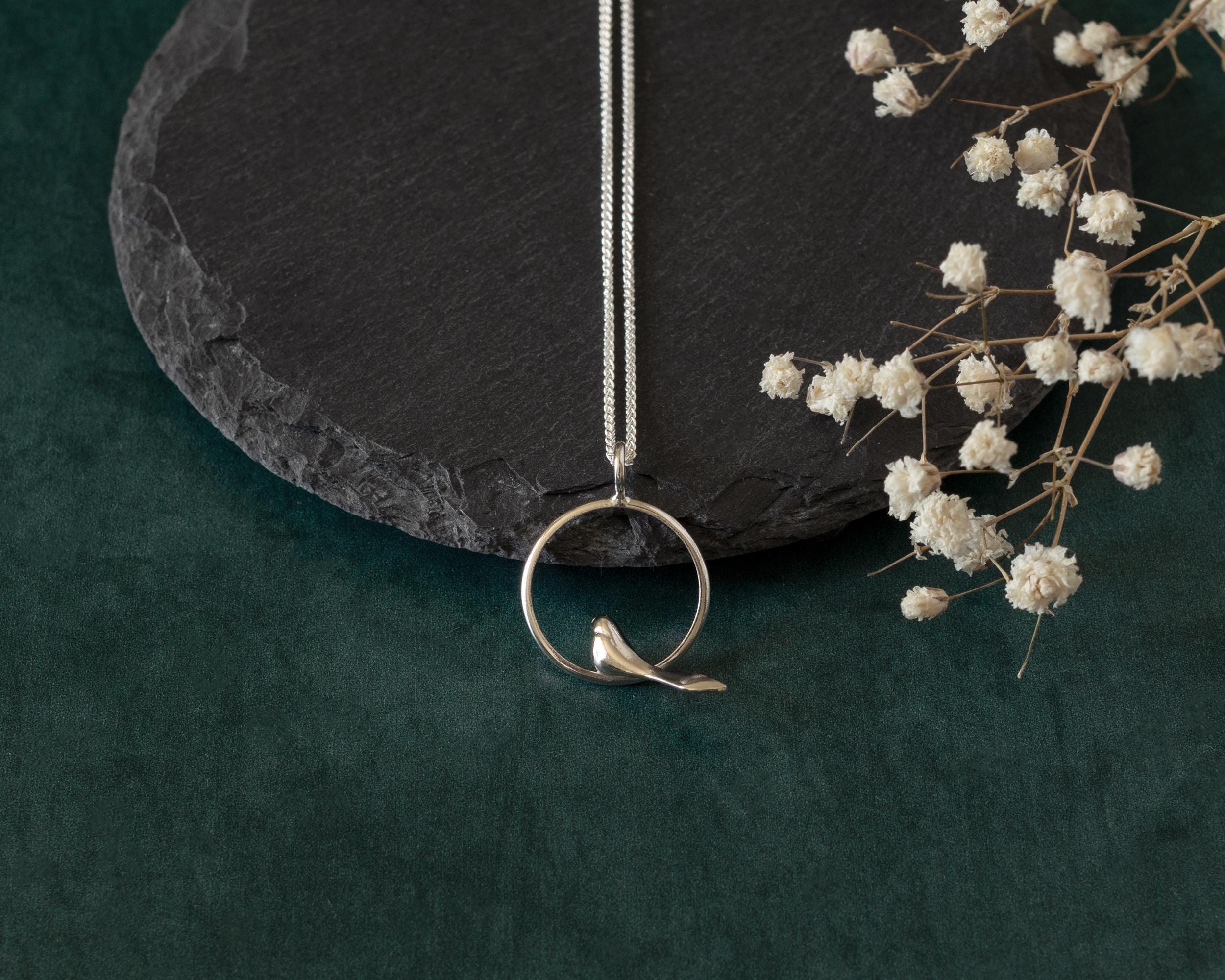 Sterling Silver Bird Necklace • Minimalist Sparrow Pendant • Dainty Bird Lover Gift • Handmade Nature Jewelry • Everyday Necklace for Women