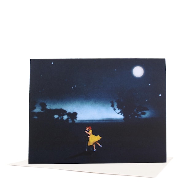 Valentine Card, Valentine's Day Card, Love Card, Romantic Card, Greeting Card, Anniversary Card, Tiny People Card, Dancers, Dancing Couple