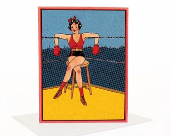 ¡Haz tu mejor esfuerzo!, Tarjeta de ánimo, Tarjeta retro original, Tarjeta del Día de la Madre, Tarjeta para la mejor amiga, Tarjeta de felicitación