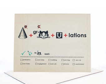 ¡Felicidades! Nos encargamos de todo. Tarjeta para: Graduación, Nuevo bebé, Nueva mascota, Compromiso, Aniversario, Divorcio, Inauguración de casa, Boda, Nuevo trabajo.