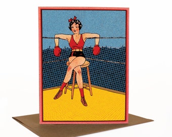 Give It Your Best Shot, Encouragement Card, Quirky Retro Card,  Mother's Day Card, Best Friend Card, Congratulations Card