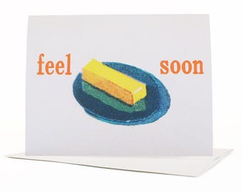 Siéntete mejor pronto, tarjeta de pronta recuperación, tarjeta de pronta recuperación humorística, tarjeta de pronta recuperación peculiar, tarjeta de pronta recuperación divertida, tarjeta de rebus peculiar, arte de collage vintage