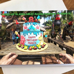 Ark Survival Evolved Customized Birthday Card