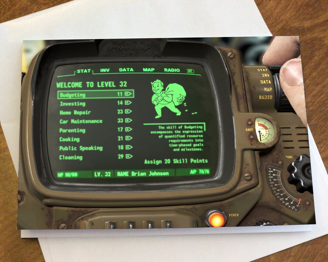 Fallout level Up Personalized Birthday Card - Etsy